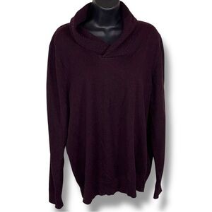 Large Marc Anthony Burgundy Purple Knit Cowl Neck Sweater Womens